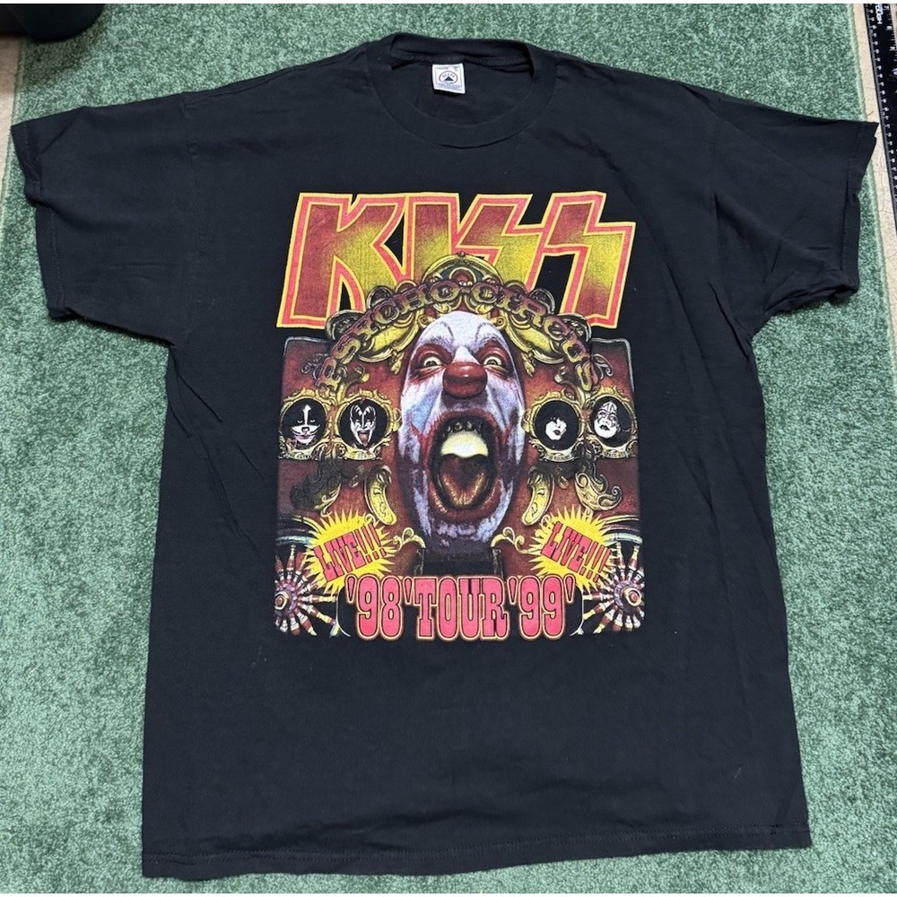 Rare Vintage 90s KISS Psycho Circus 1998 1999 World Tour Shirt Delta Tag Men's L